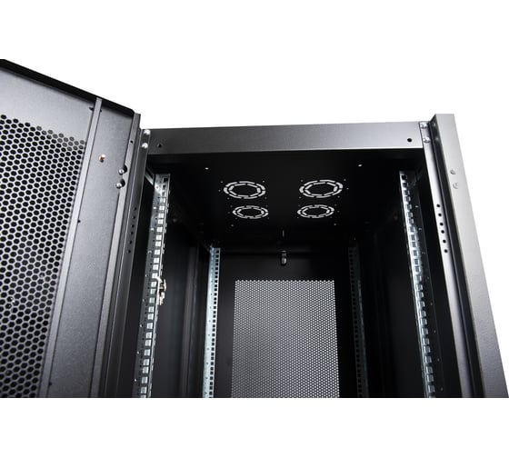 Напольный шкаф DATAREX 19 дюймов 26u 600x800 передняя дверь перфорированная, задняя стенка перфорированная, черный DR-721211