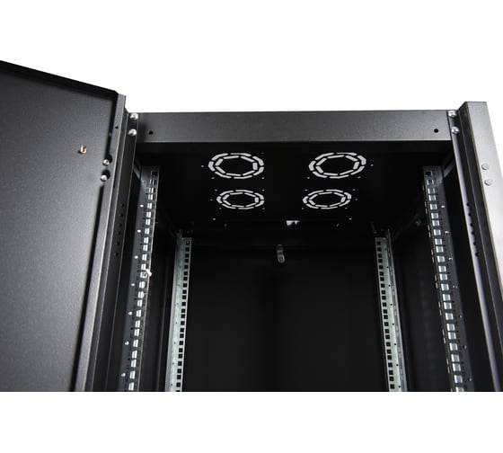Напольный шкаф DATAREX 19 дюймов 32u 600x600 передняя дверь металл, задняя стенка металл черный DR-710301
