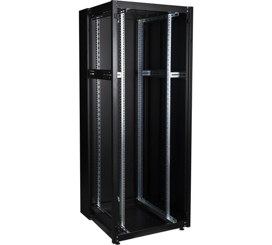 Напольный шкаф DATAREX 19 дюймов 36u 800x800 2-я передняя дверь стекло, 2-я задняя дверь металл, черный DR-738421