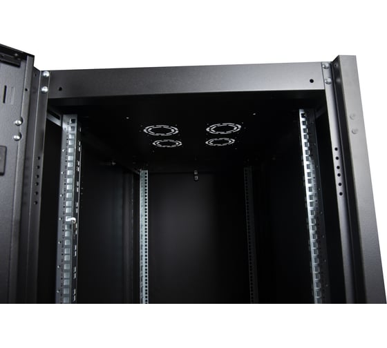 Напольный шкаф DATAREX 19 дюймов 42u 600x1000 передняя дверь металл, задняя стенка металл черный DR-710531
