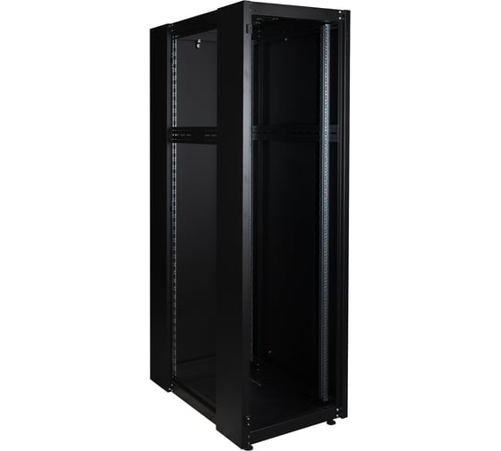 Напольный шкаф DATAREX 19 дюймов 42u 600x1000 передняя дверь металл, задняя стенка металл черный DR-710531