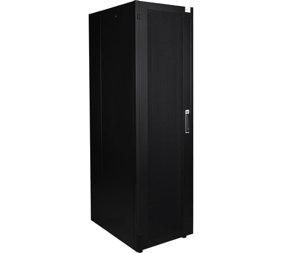 Напольный шкаф DATAREX 19 дюймов 42u 600x800 передняя дверь перфорированная, задняя стенка перфорированная, черный DR-721511 1