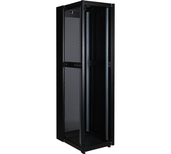 Напольный шкаф DATAREX 19 дюймов 42u 600x800 передняя дверь перфорированная, задняя стенка перфорированная, черный DR-721511