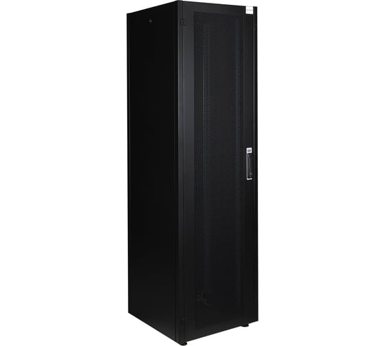 Напольный шкаф DATAREX 19 дюймов 42u 600x600 передняя дверь перфорированная, задняя стенка перфорированная, черный DR-721501 1