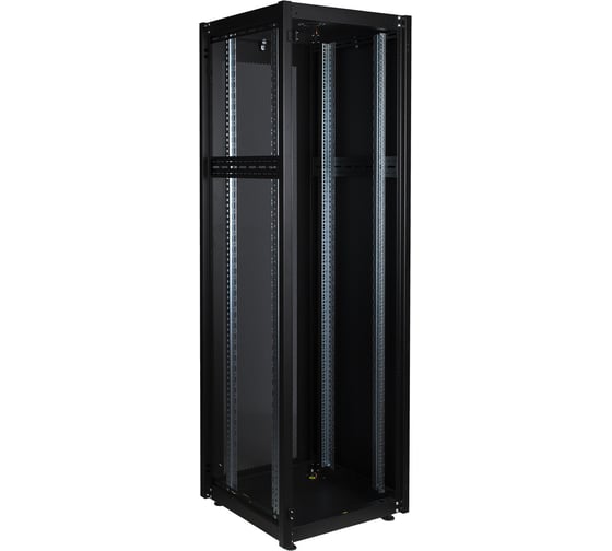 Напольный шкаф DATAREX 19 дюймов 42u 600x600 передняя дверь перфорированная, задняя стенка перфорированная, черный DR-721501
