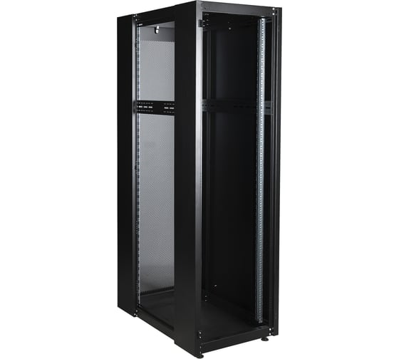 Напольный шкаф DATAREX 19 дюймов 42u 600x1000 передняя дверь перфорированная, задняя стенка перфорированная, черный DR-721531