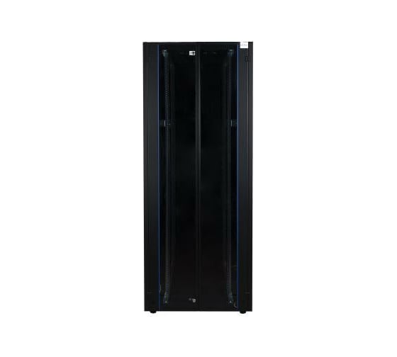 Напольный шкаф DATAREX 19 дюймов 47u 800x1000 2-я передняя дверь стекло, 2-я задняя дверь металл, черный DR-738641