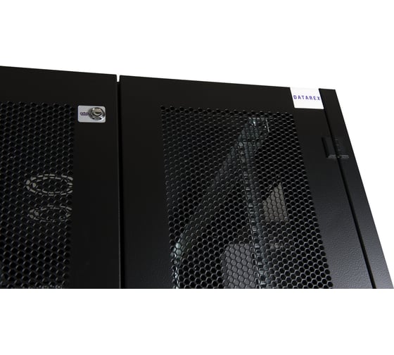 Напольный шкаф DATAREX 19 дюймов 42u 800x1000 2-я передняя дверь перфорированная, 2-я задняя дверь перфорированная, черный DR-759541