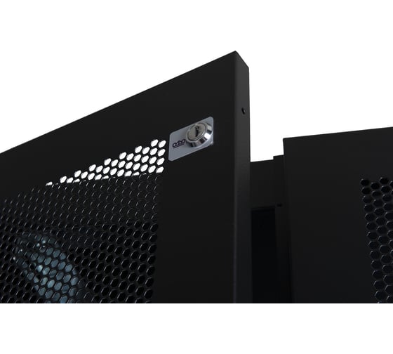 Напольный шкаф DATAREX 19 дюймов 42u 800x1000 2-я передняя дверь перфорированная, 2-я задняя дверь перфорированная, черный DR-759541
