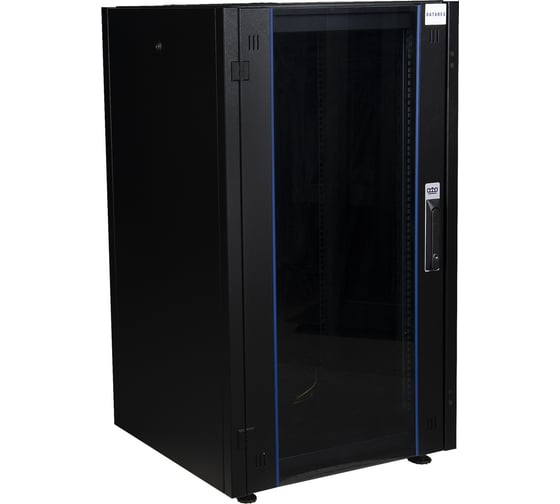Напольный шкаф DATAREX 19 дюймов 26u 600x600 передняя дверь стекло, задняя стенка металл, черный DR-700201 1