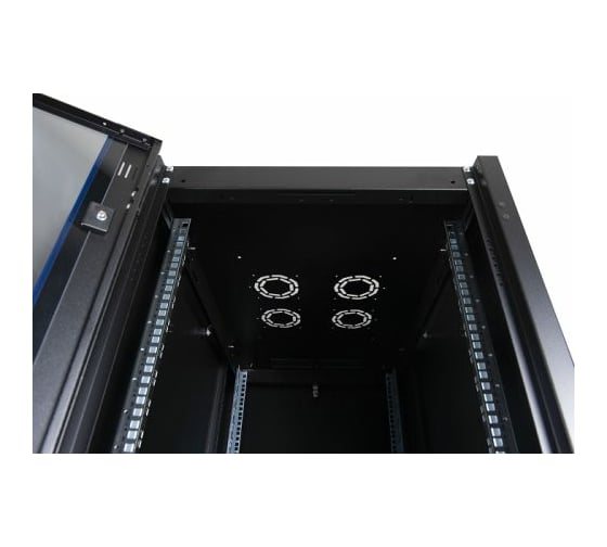 Напольный шкаф DATAREX 19 дюймов 42u 600x600 передняя дверь стекло, задняя стенка металл, черный DR-700501