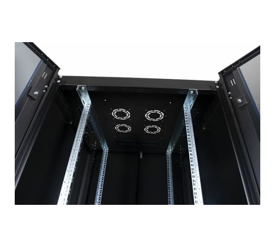 Напольный шкаф DATAREX 19 дюймов 42u 800x1000 2-я передняя дверь стекло, 2-я задняя дверь металл, черный DR-738541