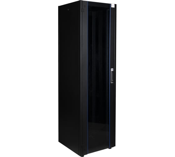 Напольный шкаф DATAREX 19 дюймов 47u 600x600 передняя дверь стекло, задняя стенка металл, черный DR-700601