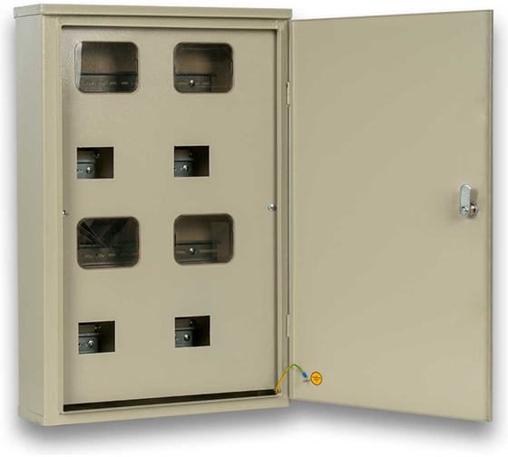 Щит учета МЭК ЭЛЕКТРИКА ЩУ-1/4 620x420x120 IP31 под четыре счетчика однофазных MEC13104