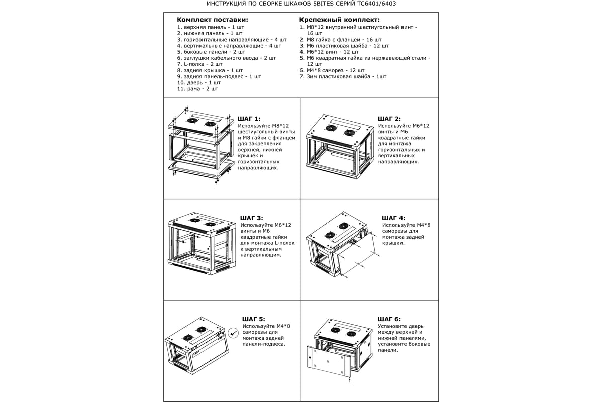 Инструкция по сборке телекоммуникационного шкафа
