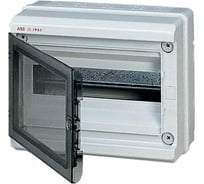 Бокс с дымчатой дверцей, 12 модулей, IP65, серый ABB ОП EUROPA 12752