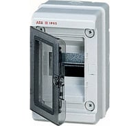 Бокс с дымчатой дверцей, серый, IP65, 4 модуля ABB ОП EUROPA 12744