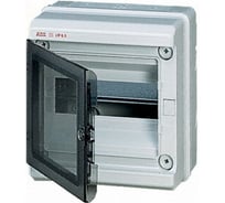 Бокс с дымчатой дверцей, серый, IP65, 8 модулей ABB ОП EUROPA 12748