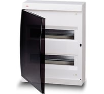 Бокс с дымчатой дверцей, белый IP41, 24 модуля ABB ОП UNIBOX 122640006