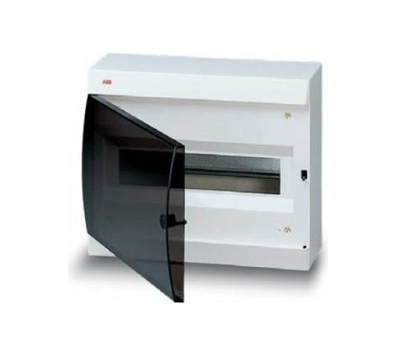 Бокс с дымчатой дверцей, белый, IP40, 12 модулей ABB СП UNIBOX 1SL0511A06 1