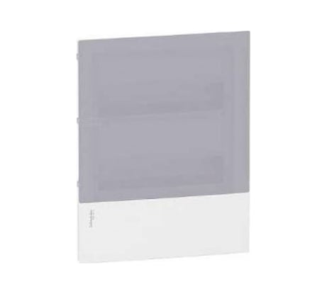 Бокс Systeme Electric CП MINI PRAGMA IP40 24 модуля 2 ряда белый/дымчатая дверь SchE MIP22212T