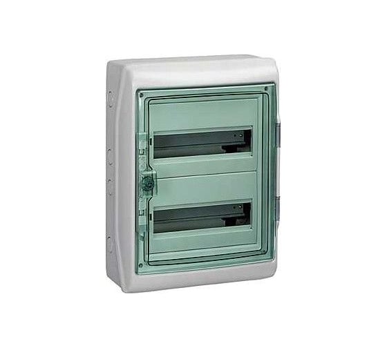 Бокс Systeme Electric ОП Kaedra IP65 2х12 модулей серый/прозрачная дверь SchE 13983 1