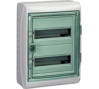 Бокс Systeme Electric ОП Kaedra IP65 2х18 модулей серый/прозрачная дверь SchE 13984