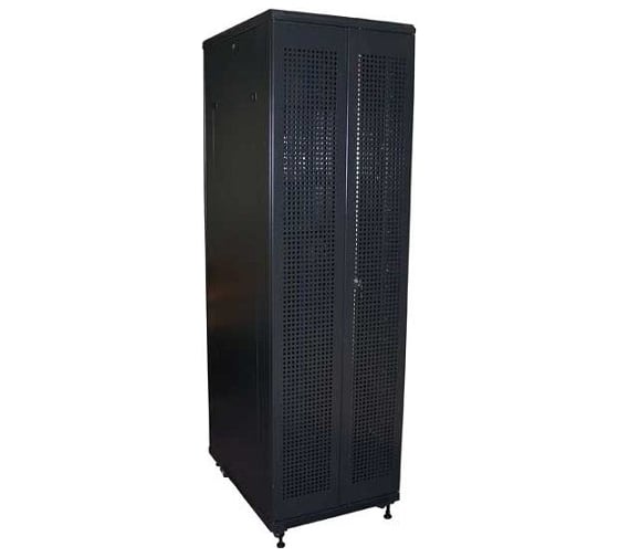 Шкаф TWT 19 Business 42U 600x600 без дверей с перфорированными боковыми стенками черный CBBP-42U-6x6-00 TWT-CBBP-42U-6x6-00