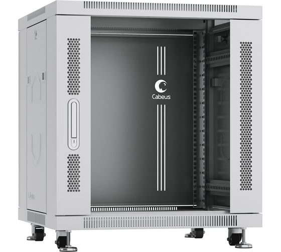 Телекоммуникационный напольный шкаф Cabeus 19" 12U цвет серый SH-05C-12U60/80