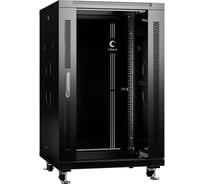 Телекоммуникационный напольный шкаф Cabeus 19" 18U цвет черный SH-05C-18U60/100-BK