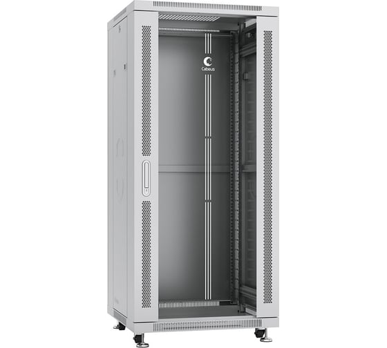 Телекоммуникационный напольный шкаф Cabeus 19" 27U цвет серый SH-05C-27U60/80 1