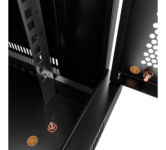 Телекоммуникационный напольный шкаф Cabeus 19" 12U цвет черный SH-05C-12U60/80-BK