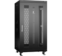 Телекоммуникационный напольный шкаф Cabeus 19" 22U цвет черный ND-05C-22U60/60-BK