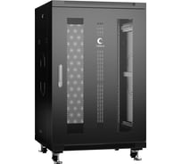 Телекоммуникационный напольный шкаф Cabeus 19" 18U цвет черный ND-05C-18U60/60-BK