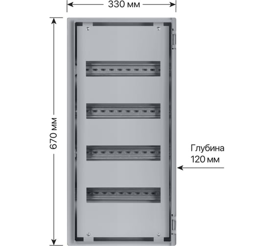 Распределительный наружный щит TDM щрн-48 (670x330x120) ip54 народный эконом SQ0905-3013