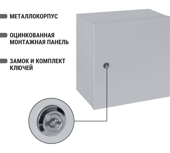 Щит с монтажной панелью TDM щмп-4.4.2-0 (400x400x250) ip54 народный эконом SQ0905-3408