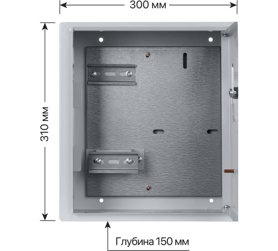Электротехнический щит TDM ELECTRIC щу-1ф/1-1 (2 двери) (310x300x150) ip54 народный эконом SQ0905-3202