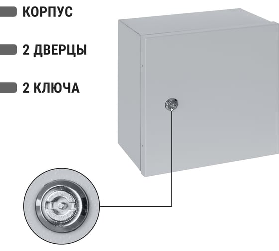 Электротехнический щит TDM ELECTRIC щу-1ф/1-1 (2 двери) (310x300x150) ip54 народный эконом SQ0905-3202