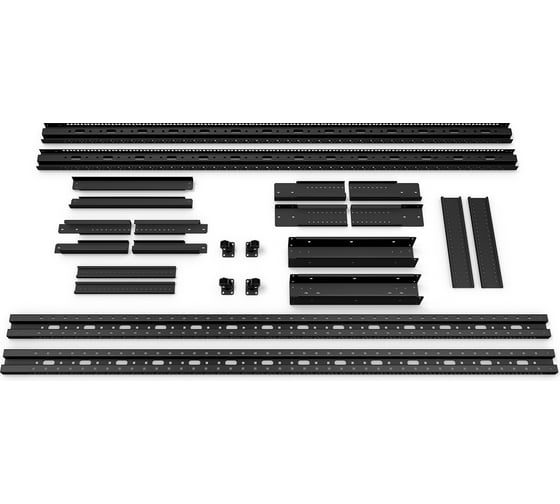 Открытая двухрамная усиленная стойка Cabeus 19", 37U, цвет черный RA-37U-1000-BK