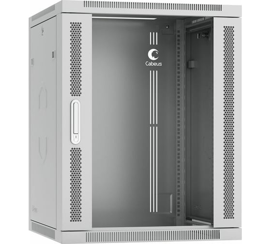 Телекоммуникационный настенный разобранный шкаф Cabeus 19" 15U цвет серый SH-05F-15U60/60-R