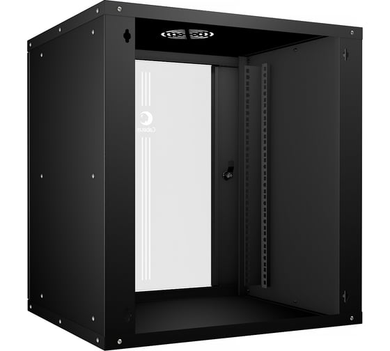 Телекоммуникационный настенный шкаф Cabeus 19" 6U цвет черный SH-05F-6U60/60-BK