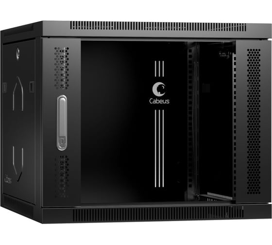 Телекоммуникационный настенный шкаф Cabeus 19" 9U цвет черный SH-05F-9U60/35-BK