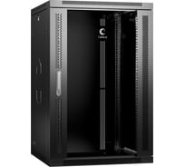 Телекоммуникационный настенный шкаф Cabeus 19" 18U цвет черный SH-05F-18U60/35-BK