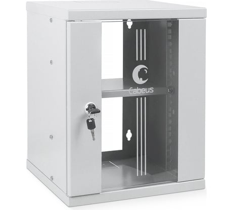 Телекоммуникационный настенный шкаф Cabeus 10" 8U дверь стекло WSC-8U