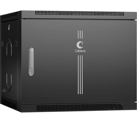 Телекоммуникационный настенный шкаф Cabeus 19" 9U цвет черный SH-05F-9U60/60m-BK