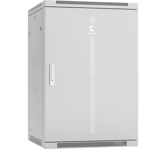 Телекоммуникационный настенный разобранный шкаф Cabeus 19" 18U цвет серый SH-05F-18U60/60m-R