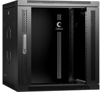 Телекоммуникационный настенный шкаф Cabeus 19" 12U цвет черный SH-05F-12U60/35-BK