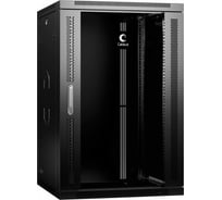 Телекоммуникационный настенный шкаф Cabeus 19" 18U цвет черный SH-05F-18U60/60-BK