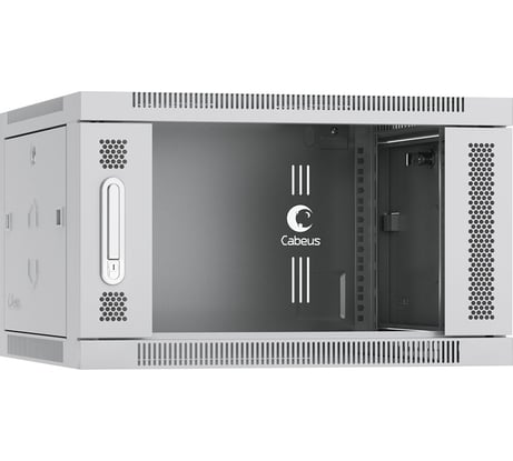 Телекоммуникационный настенный шкаф Cabeus 19" 6U цвет серый SH-05F-6U60/35