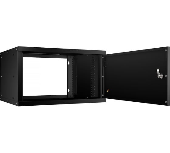 Телекоммуникационный настенный шкаф Cabeus 19" 6U, серия LIGHT разборный, цвет черный WSC-05D-6U55/45m-BK